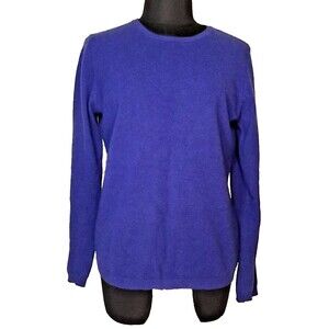 Sofia Cashmere 100% Cashmere Blue Medium Pullover Sweater  women's       T32